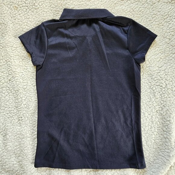 Girls Izod Navy Blue Polo Shirt M (10/12) 100% Polyester Short Sleeve - Picture 3 of 5